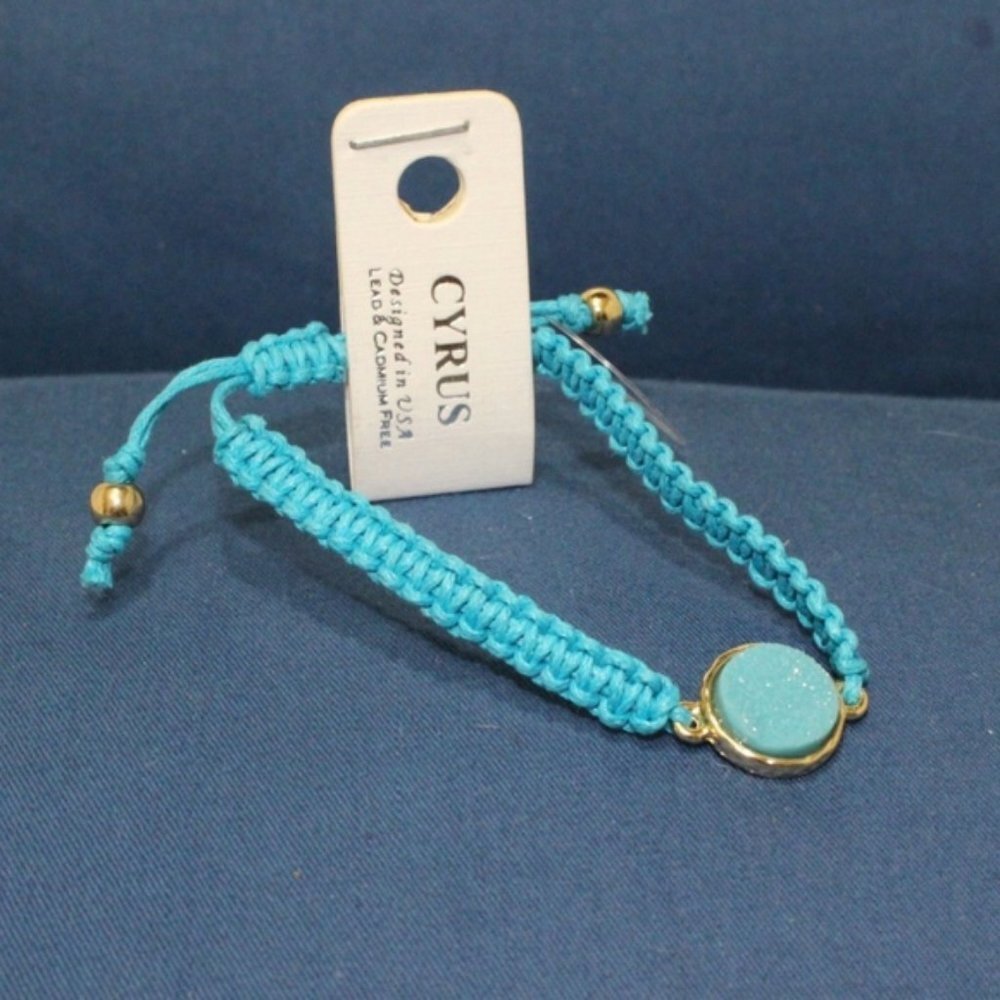 LAST CHANCE!  Braided Bracelet Crystal/Band Gold Ball NEW